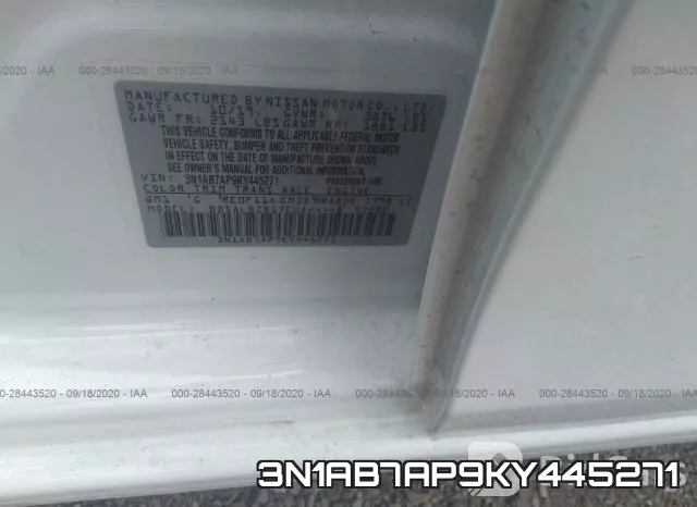 3N1AB7AP9KY445271 фото 8