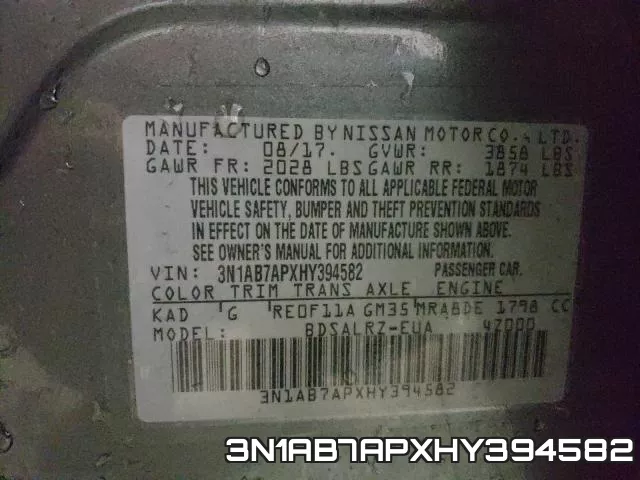 3N1AB7APXHY394582 фото 2