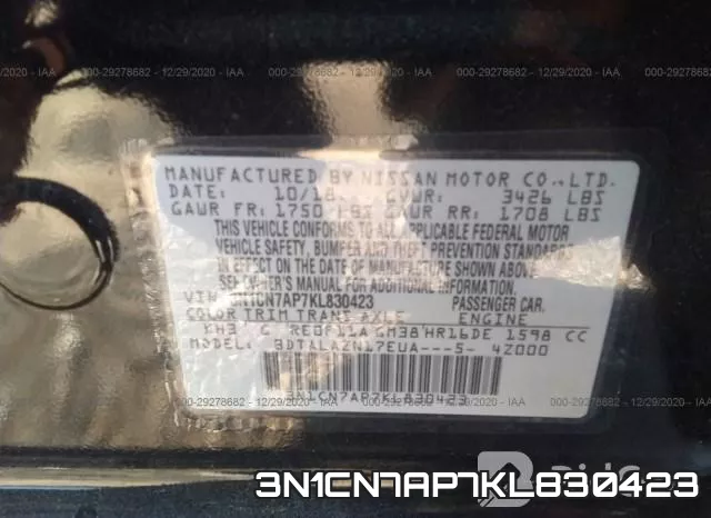 3N1CN7AP7KL830423 фото 10