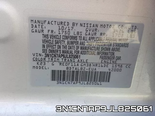 3N1CN7AP9JL825061 фото 2