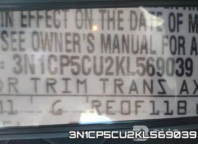 3N1CP5CU2KL569039 фото 9