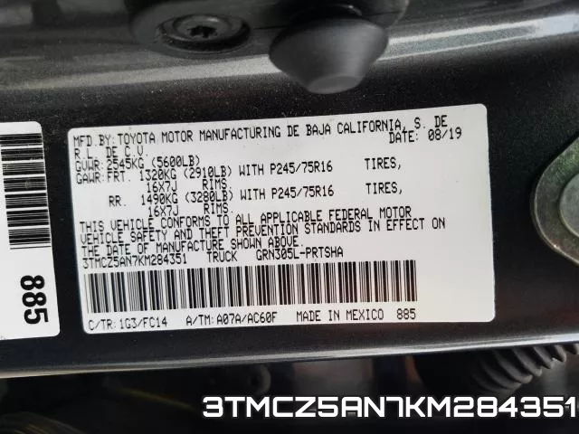 3TMCZ5AN7KM284351 фото 2