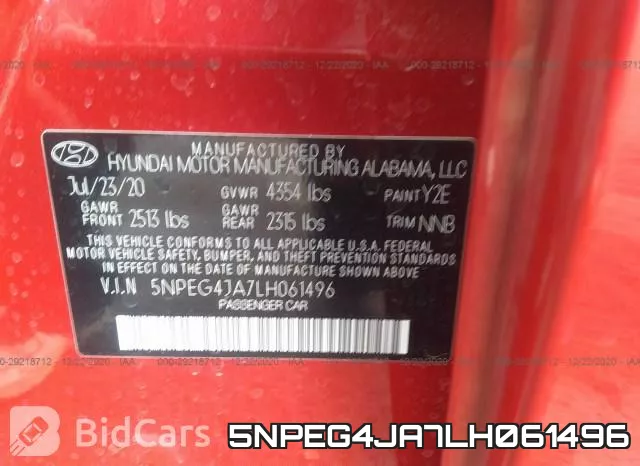 5NPEG4JA7LH061496 фото 10