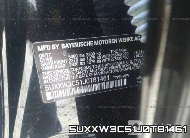 5UXXW3C51J0T81461 фото 10