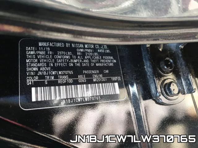 JN1BJ1CW7LW370765 фото 2