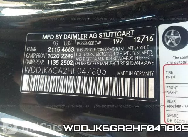 WDDJK6GA2HF047805 фото 9