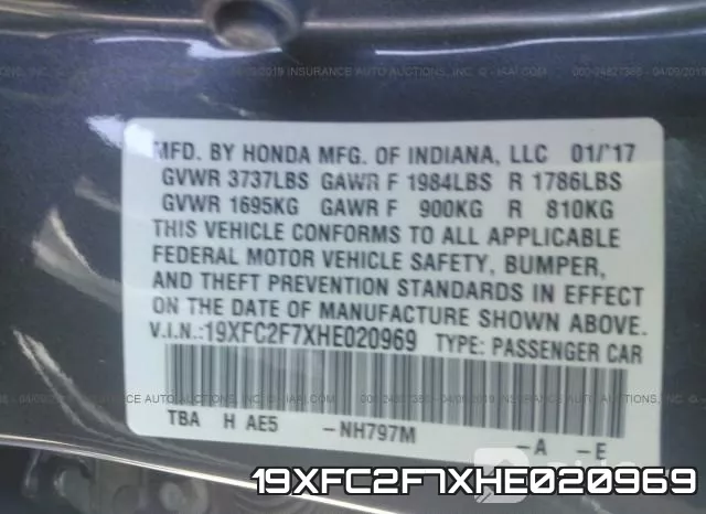 19XFC2F7XHE020969 фото 10