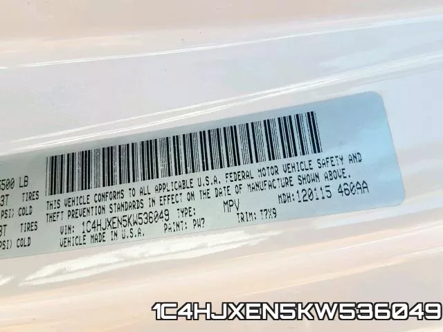 1C4HJXEN5KW536049 фото 2