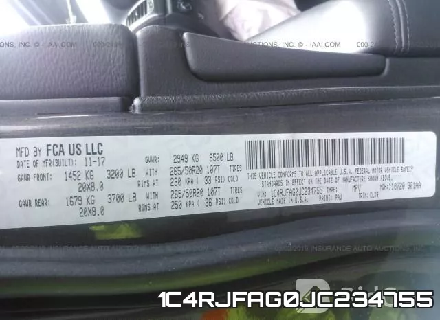 1C4RJFAG0JC234755 фото 10