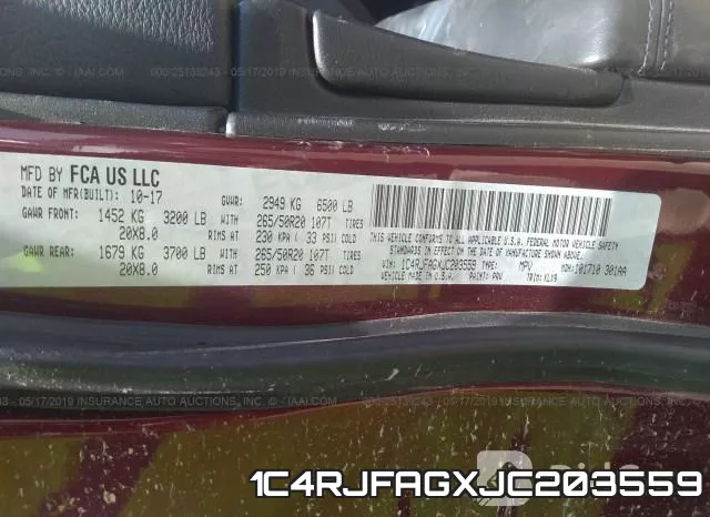 1C4RJFAGXJC203559 фото 10
