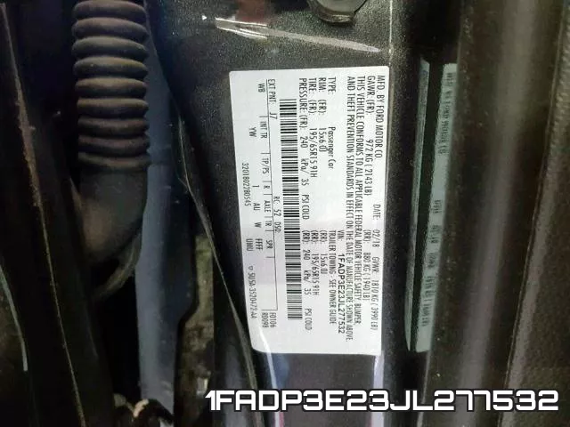 1FADP3E23JL277532 фото 2