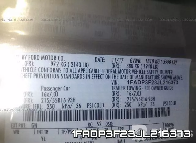 1FADP3F23JL216373 фото 10