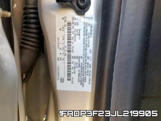 1FADP3F23JL219905 фото 2