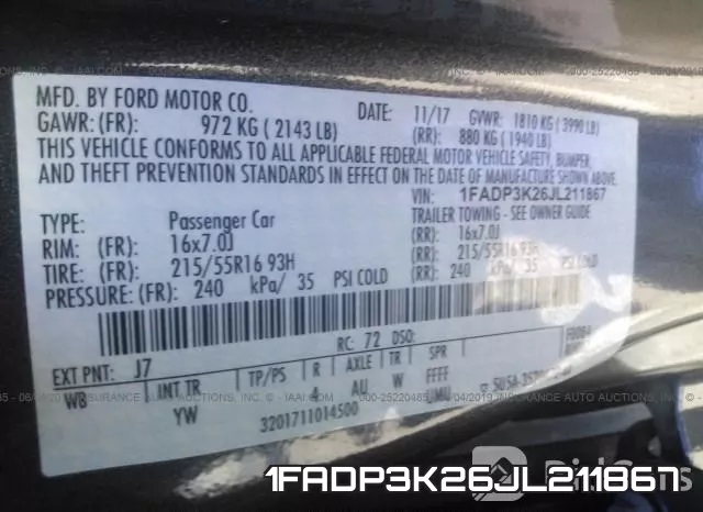 1FADP3K26JL211867 фото 10