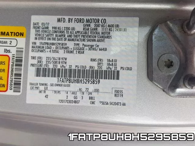1FATP8UH8H5295859 фото 2