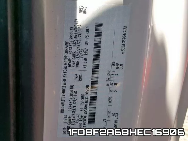 1FDBF2A68HEC16906 фото 2