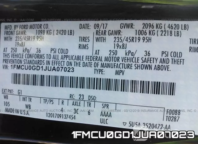 1FMCU0GD1JUA07023 фото 10