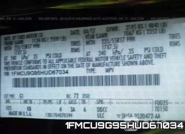 1FMCU9G95HUD67034 фото 10