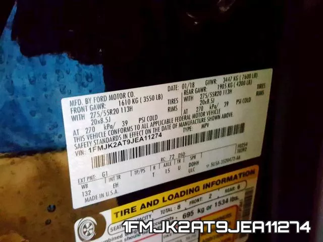 1FMJK2AT9JEA11274 фото 2