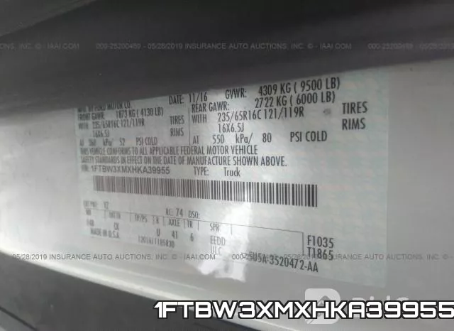 1FTBW3XMXHKA39955 фото 10