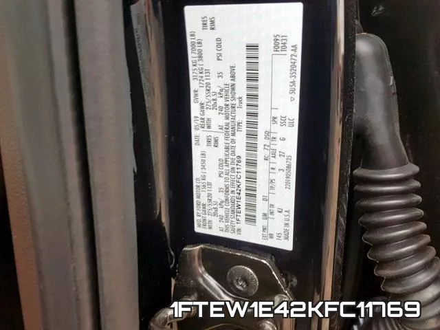 1FTEW1E42KFC11769 фото 2