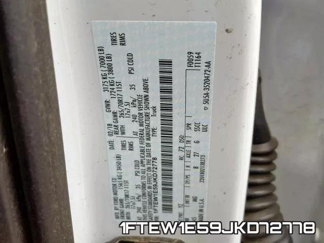1FTEW1E59JKD72778 фото 2