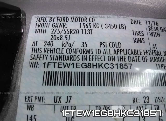 1FTEW1EG8HKC31857 фото 10