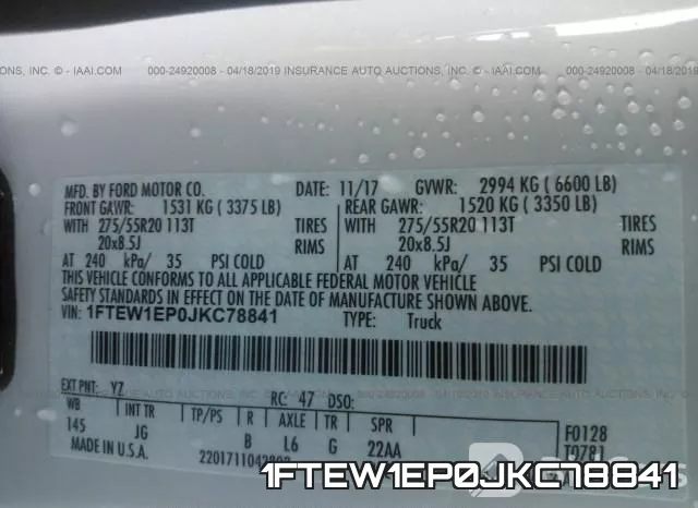 1FTEW1EP0JKC78841 фото 10