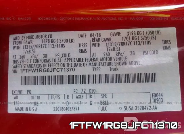 1FTFW1RG8JFC71370 фото 10