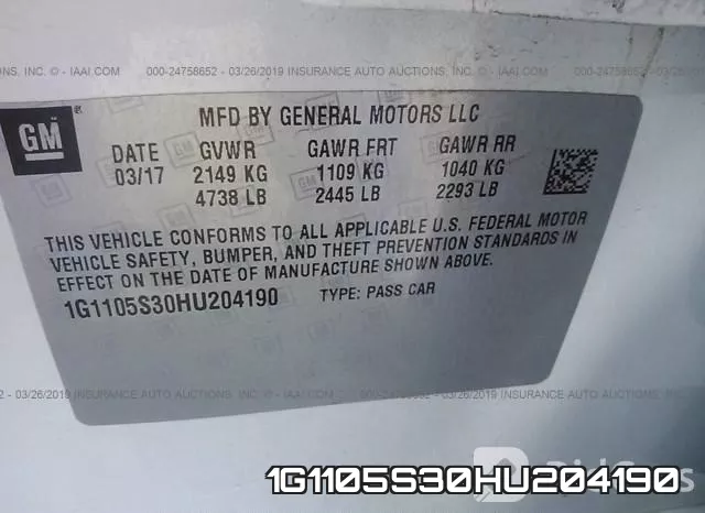 1G1105S30HU204190 фото 10