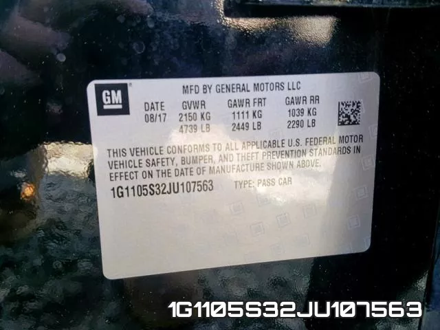 1G1105S32JU107563 фото 2