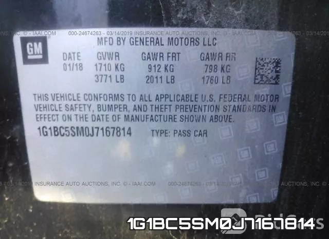 1G1BC5SM0J7167814 фото 9