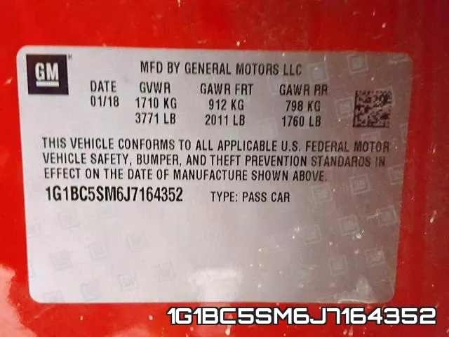 1G1BC5SM6J7164352 фото 2