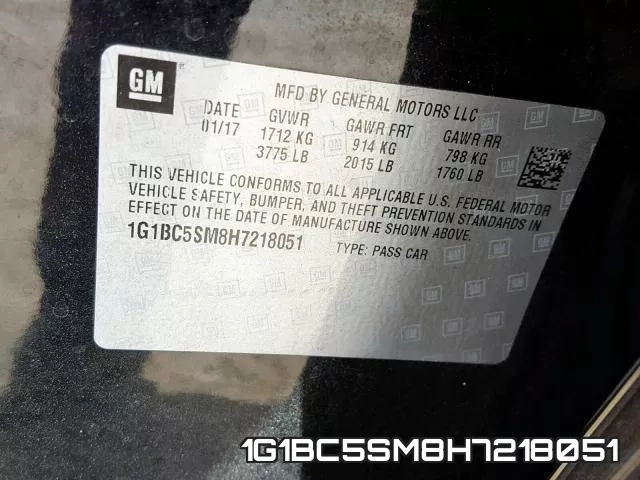 1G1BC5SM8H7218051 фото 2