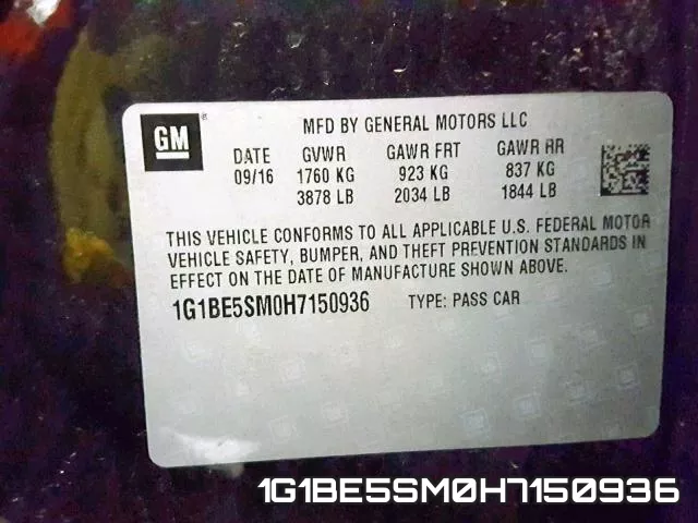 1G1BE5SM0H7150936 фото 2