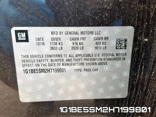 1G1BE5SM2H7199801 фото 2