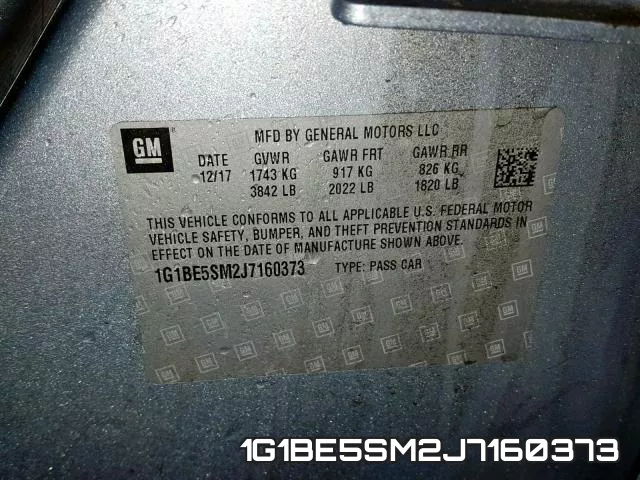 1G1BE5SM2J7160373 фото 2