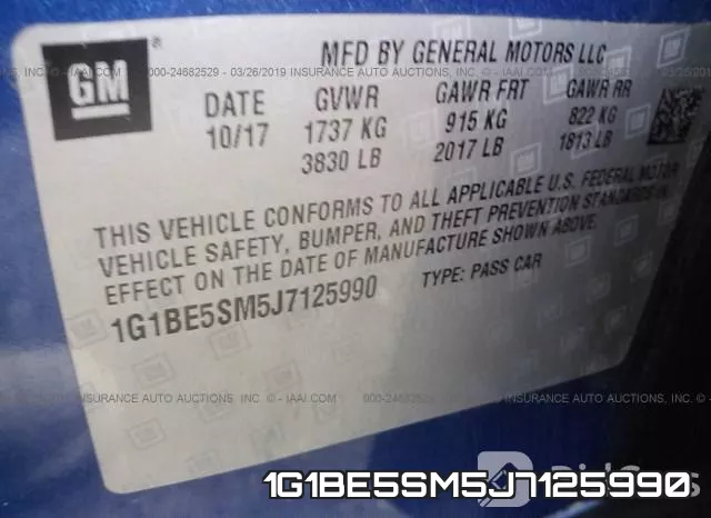 1G1BE5SM5J7125990 фото 10