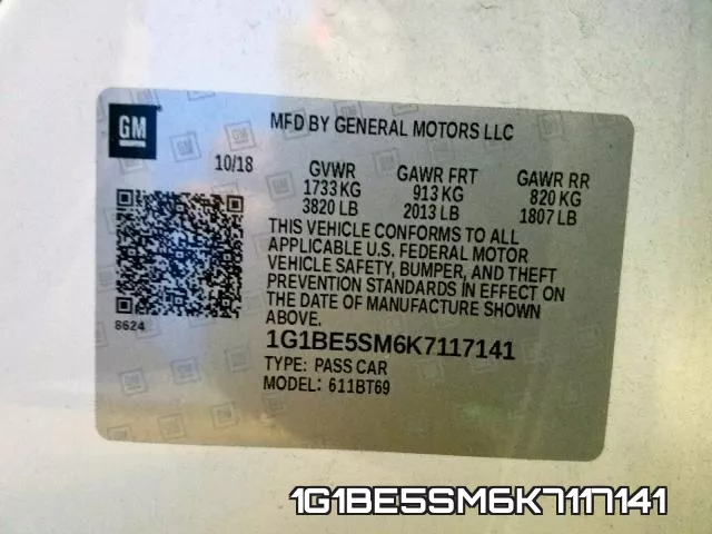 1G1BE5SM6K7117141 фото 2