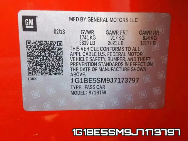 1G1BE5SM9J7173797 фото 2