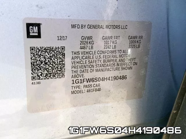 1G1FW6S04H4190486 фото 2