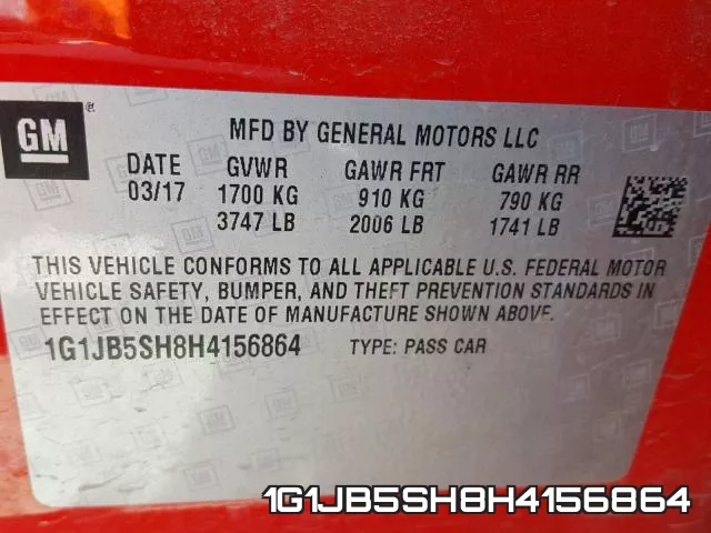 1G1JB5SH8H4156864 фото 2