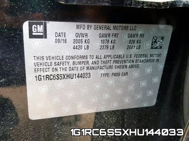 1G1RC6S5XHU144033 фото 2