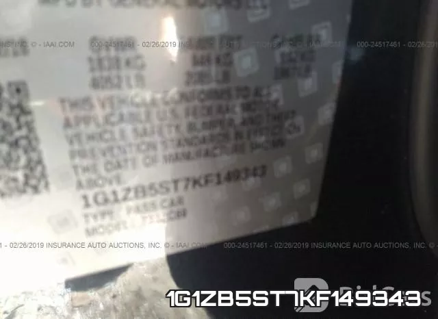1G1ZB5ST7KF149343 фото 10