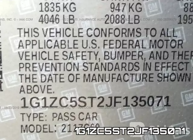 1G1ZC5ST2JF135071 фото 10