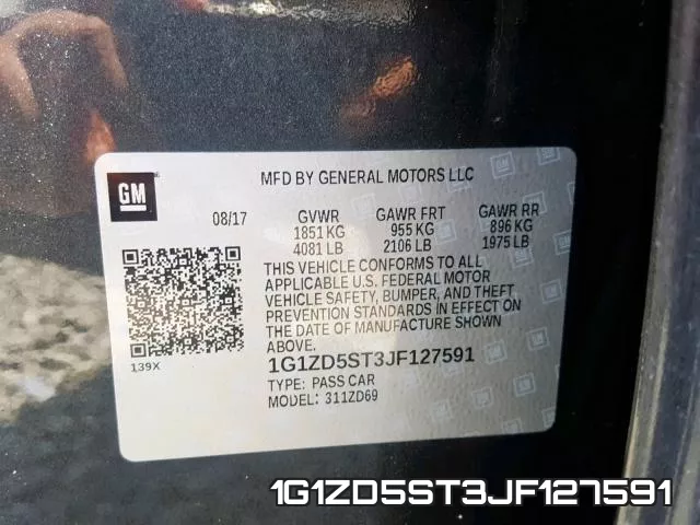 1G1ZD5ST3JF127591 фото 2