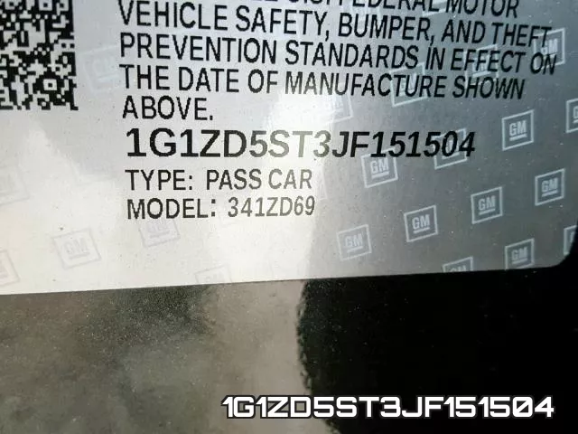 1G1ZD5ST3JF151504 фото 2