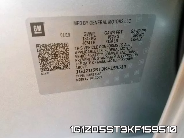 1G1ZD5ST3KF159510 фото 2
