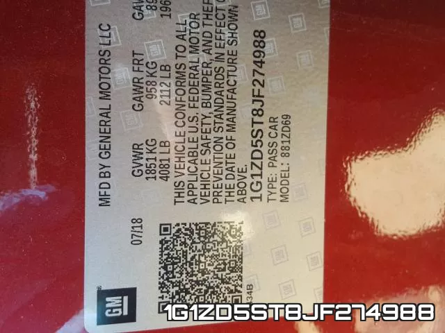 1G1ZD5ST8JF274988 фото 2