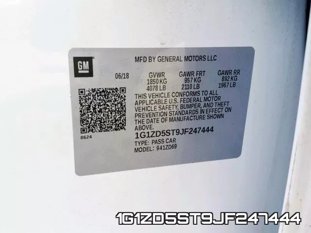 1G1ZD5ST9JF247444 фото 2